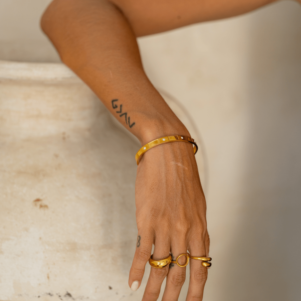CZ Bangle Bracelet - Image 3